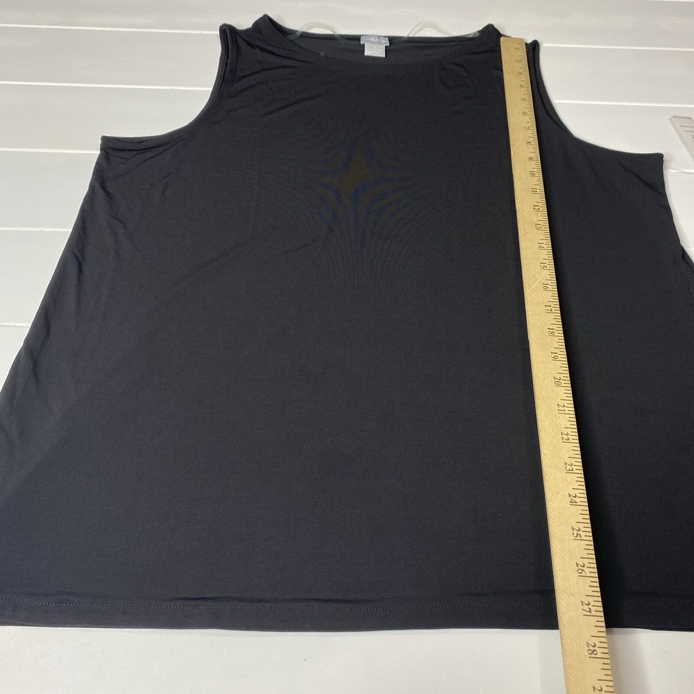 Chico's Round‎ Front Hem Black Tank Top Women Size 3=XL - Picture 9 of 14